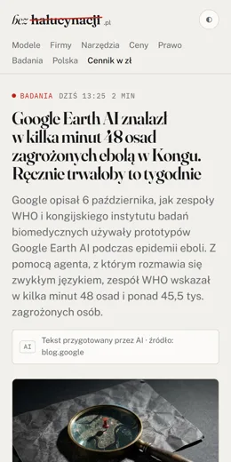 Strona bezhalucynacji.pl na telefonie